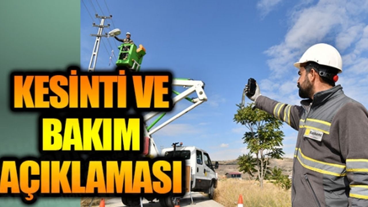 BEDAŞ'DAN KESİNTİ VE BAKIM AÇIKLAMASI