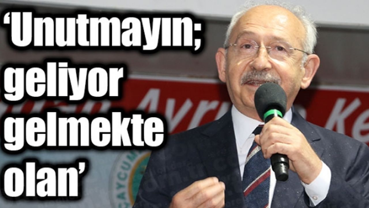 CHP Genel Başkanı Kılıçdaroğlu, Zonguldak'ta konuştu