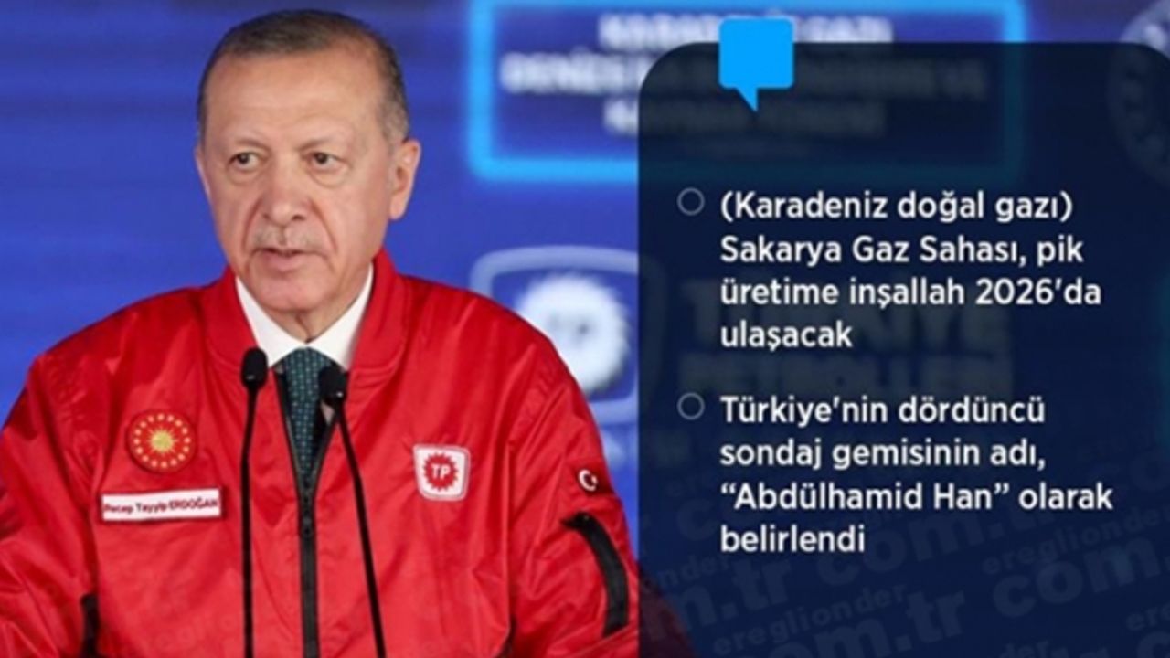 Cumhurbaşkanı Erdoğan: Karadeniz doğal gazını 2023'ün birinci çeyreğinde milli iletim sistemimize aktarmış olacağız