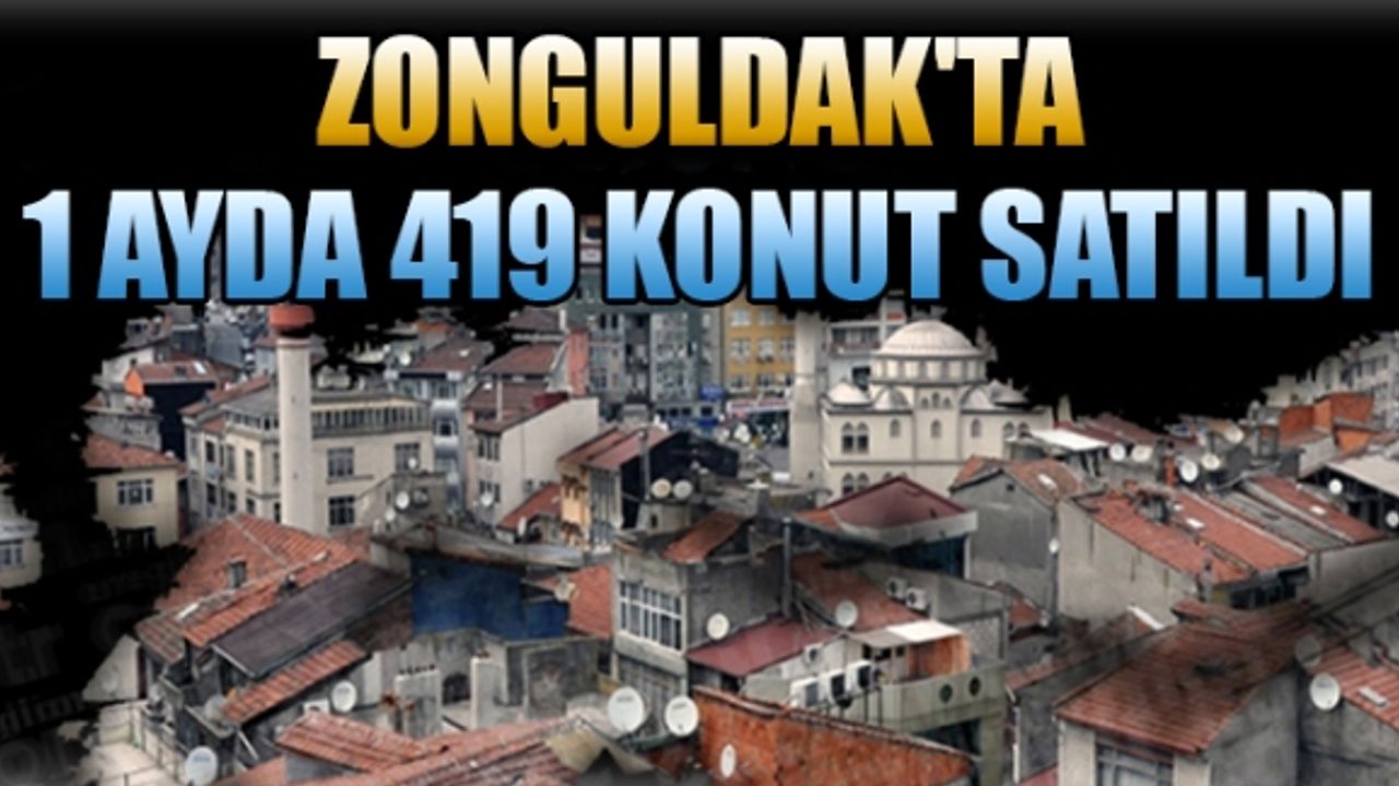 ZONGULDAK'TA 1 AYDA 419 KONUT SATILDI