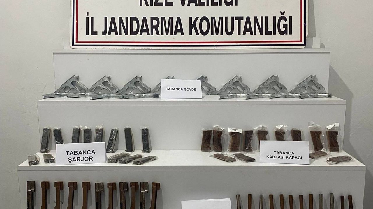 Rize'de ruhsatsız silah operasyonu