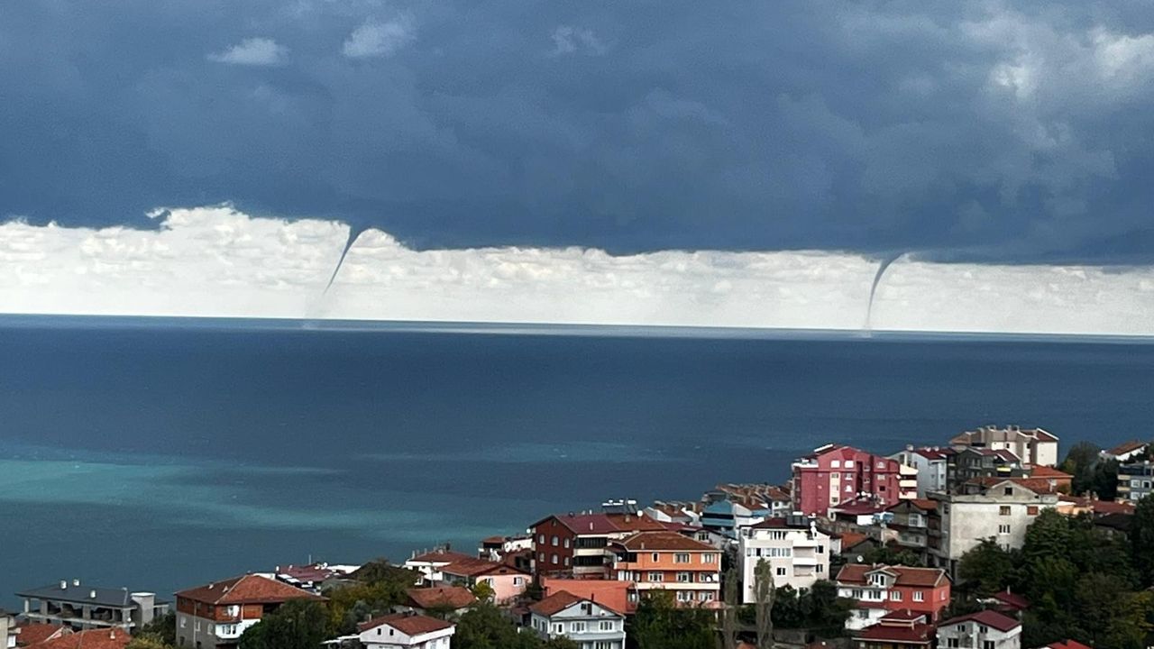 Zonguldak'ta denizde hortum oluştu