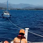 Dalaman açıklarında sürüklenen tekne kurtarıldı