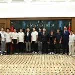 Konya'da Vali Akın ve Başkan Altay şampiyonlarla buluştu