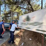 Zabıta affetmedi! Usulsüz tabelalar indirildi
