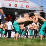 Ankara Keçiören'de genç pehlivanlar er meydanında buluştu