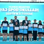 Bursa Yıldırım'da 16 branşta 36 bin 818 çocuğa spor imkanı