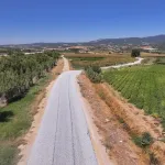 Manisa'da Turgutlu ile Saruhanlı arasında yol çalışması
