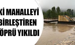 İKİ MAHALLEYİ BİRLEŞTİREN KÖPRÜ YIKILDI