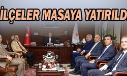 İLÇELER MASAYA YATIRILDI