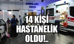 14 KİŞİ HASTANELİK OLDU