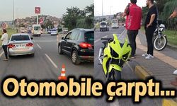 OTOMOBİLE ÇARPTI