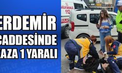 ERDEMİR CADDESİNDE KAZA 1 YARALI