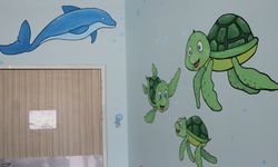 Karabük'te hastane duvarları çocuklar için süslendi