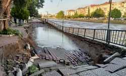 Samsun'un Terme ilçesinde taşkın suyu çekilmeye başladı