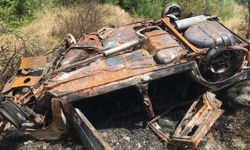 Kastamonu'da şarampole devrilerek yanan otomobilin sürücüsü öldü