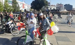 Çorum'da "Süslü Kadınlar Bisiklet Turu" düzenlendi