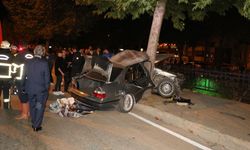 Kastamonu'da ağaca çarpan otomobildeki 2 kişi yaralandı