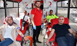 Gümüşhacıköy'de polis ve jandarmadan "100. yıl" kan bağışı