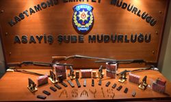 Kastamonu'da ruhsatsız 6 tabanca ve 3 av tüfeğiyle yakalanan zanlı tutuklandı
