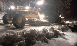 Karabük'te ekiplerin karla mücadele mesaisi başladı