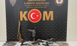 Samsun'da evinde ruhsatsız silah tamiri yapan 2 zanlı yakalandı