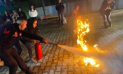 İskilip KYK öğrencilerine yangın eğitimi verildi