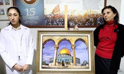 HEM kursiyerlerinin üç boyutlu tablosu, Filistin yararına satışa çıkarıldı
