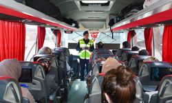 Bolu'da şehirlerarası yolcu otobüslerinde emniyet kemeri denetimi yapıldı