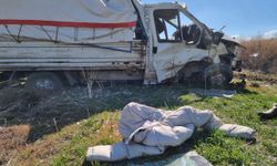 Çorum'da şarampole devrilen kamyonetin sürücüsü yaralandı