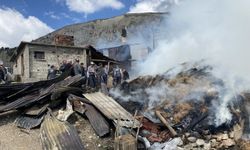 Bolu'da çıkan yangında iki ev, samanlık, odunluk ve traktör yandı