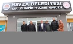 Havza Belediyesi Yarı Olimpik Yüzme Havuzu'nun geçici kabulü yapıldı