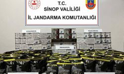 Sinop'ta kaçak tütün ve makaron ele geçirildi