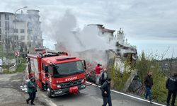 Rize'de çıkan çatı yangını söndürüldü