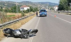 Samsun'da devrilen motosikletin sürücüsü öldü