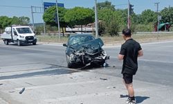 Samsun'da iki otomobilin çarpıştığı kazada 2 kişi yaralandı