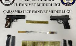 Samsun'da motosikletinde 2 ruhsatsız tabanca bulunan kişi gözaltına alındı