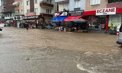 Samsun'da sağanak nedeniyle tarım arazileri su altında kaldı, iş yerlerini su bastı