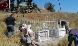 Almus'ta şehit mezarlarının temizlik ve bakımı yapıldı