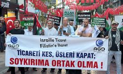 Karabük'te İsrail'in Filistin'e yönelik saldırıları protesto edildi