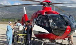 Tokat'ta 22 günlük bebek ambulans helikopterle Ankara'ya sevk edildi