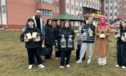 Ladik Şehit Ersan Sancı Anadolu Lisesi öğrencileri kuşlara yuva yaptı