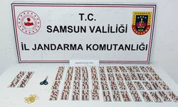 Samsun'da 4 bin 555 sentetik ecza hapı ele geçirildi