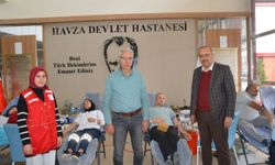 Havza'da sağlık çalışanlarından 43 ünite kan bağışı