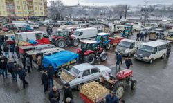 Kastamonu'da sarımsak pazarında soğuk ve kar etkili oldu