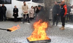 Kastamonu'da Valilik personeline  yangın farkındalık eğitimi verildi