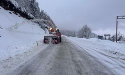 Kastamonu'nun yüksek kesimlerinde kar kalınlığı 60 santimetreyi buldu