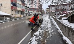 Kavak Belediyesi, karla mücadele çalışmalarını sürdürüyor