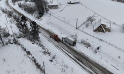 Sinop'ta karla mücadele devam ediyor