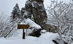 Sümela Manastırı ve Altındere Vadisi beyaz örtüsüyle görüntülendi